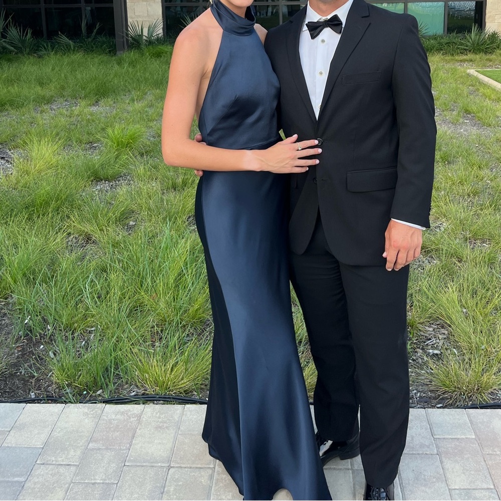 Jennifer Yoo Navy Blue Dress.